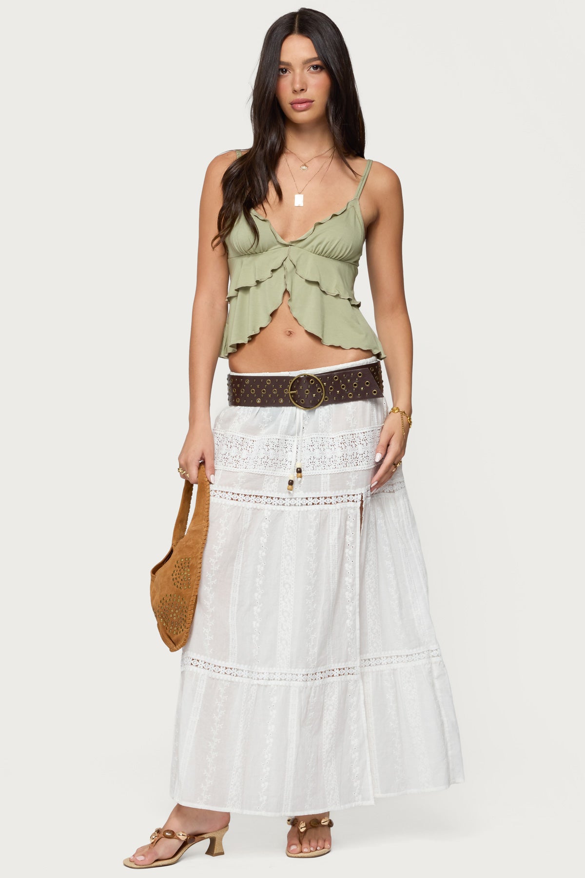 Kailan Ruffled Babydoll Top-Milans Time