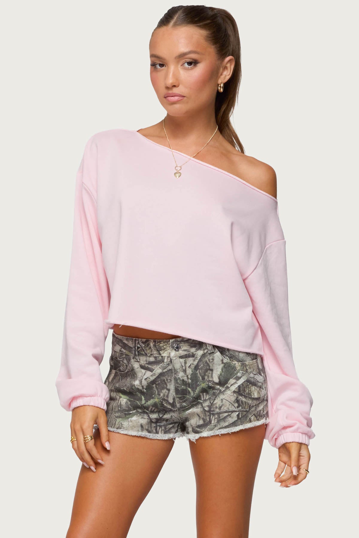 Aveline Off Shoulder Light Sweatshirt-Milans Time