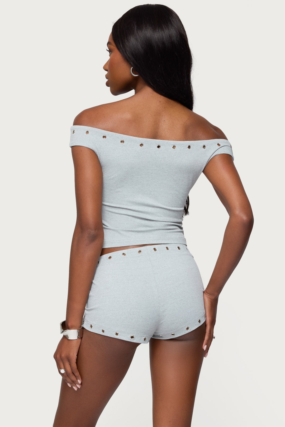 Neriah Grommet Off Shoulder Top-Milans Time