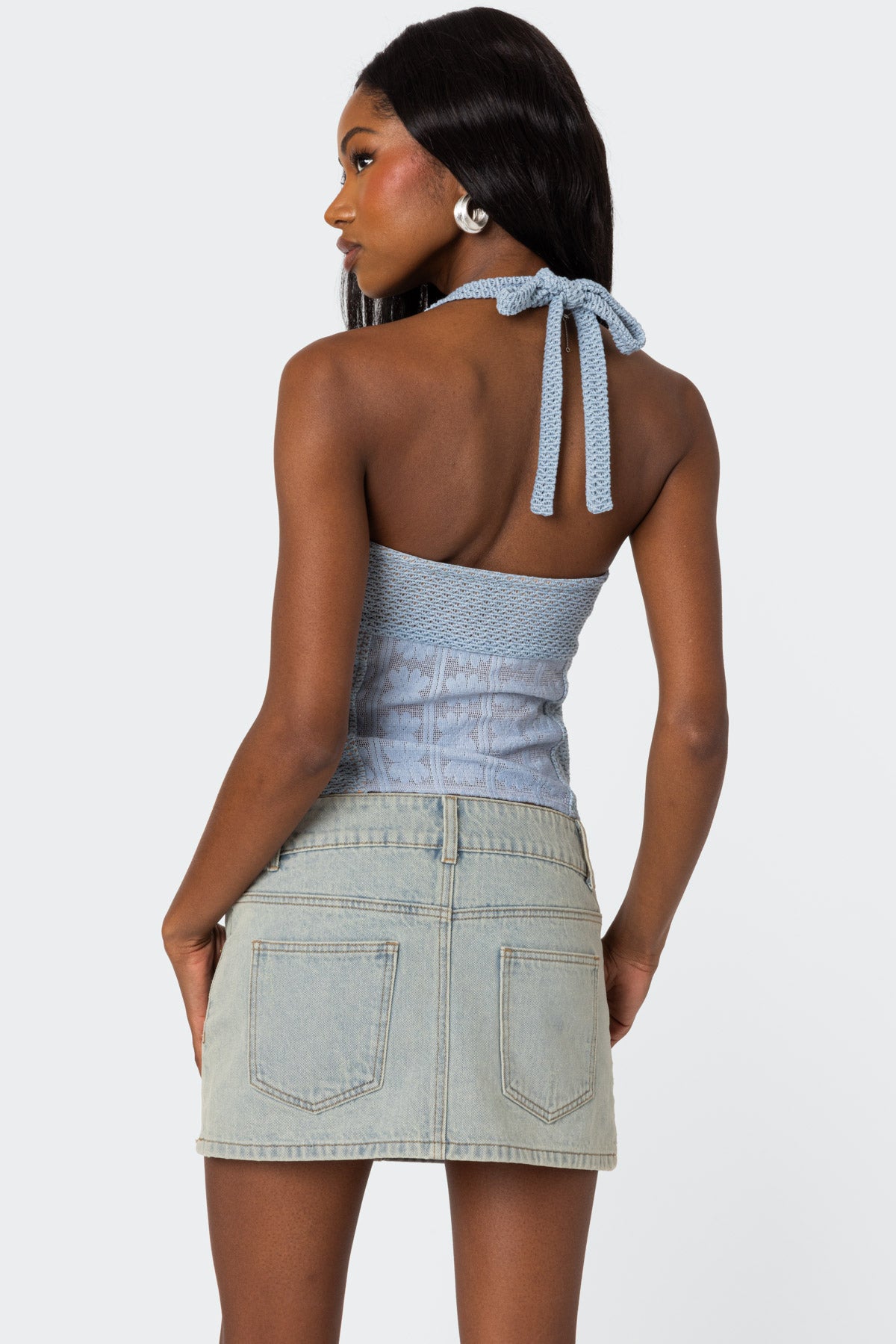 Mixed Crochet Cupped Top-Milans Time