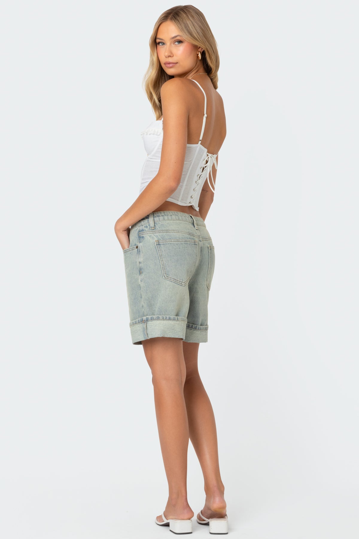 Semi Sheer Linen Look Corset-Milans Time