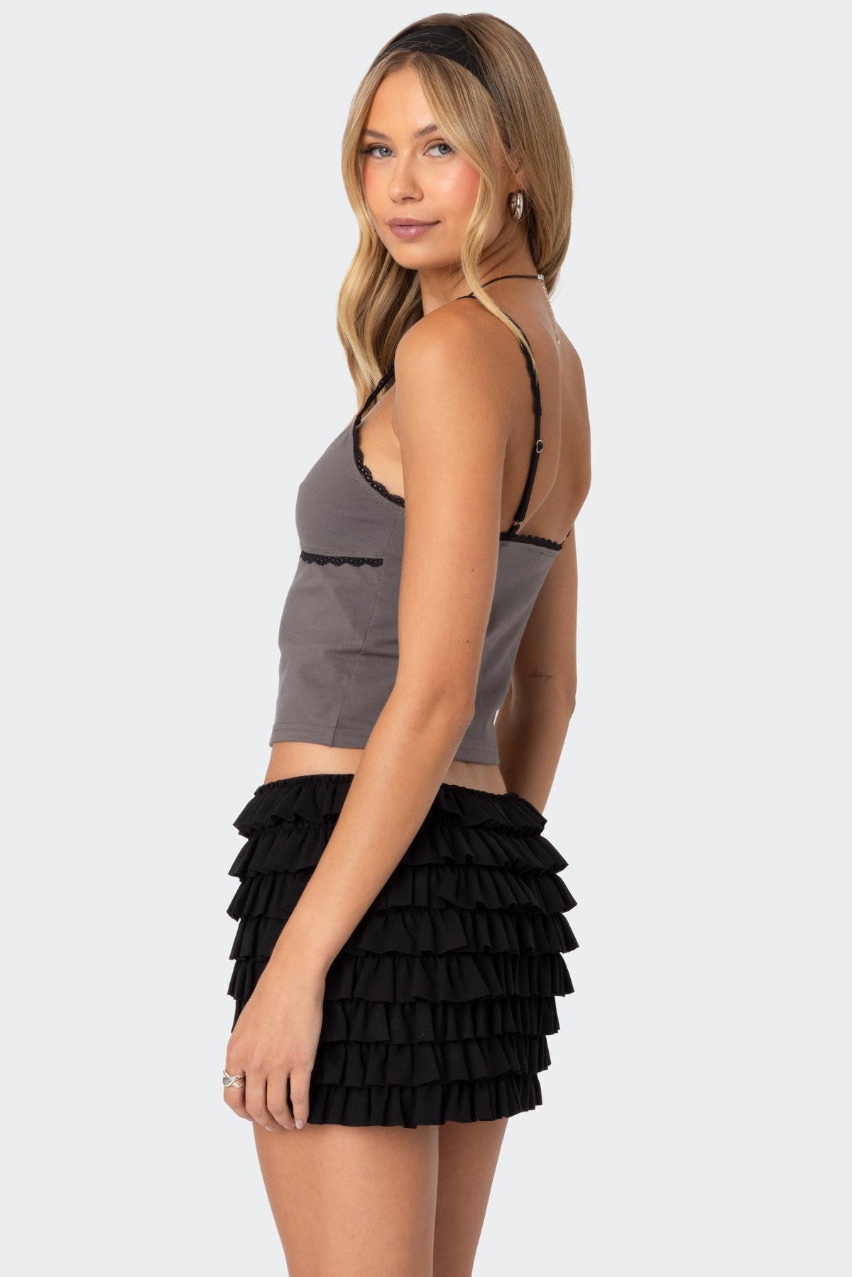 Elin Lace Trim Tank Top-Milans Time