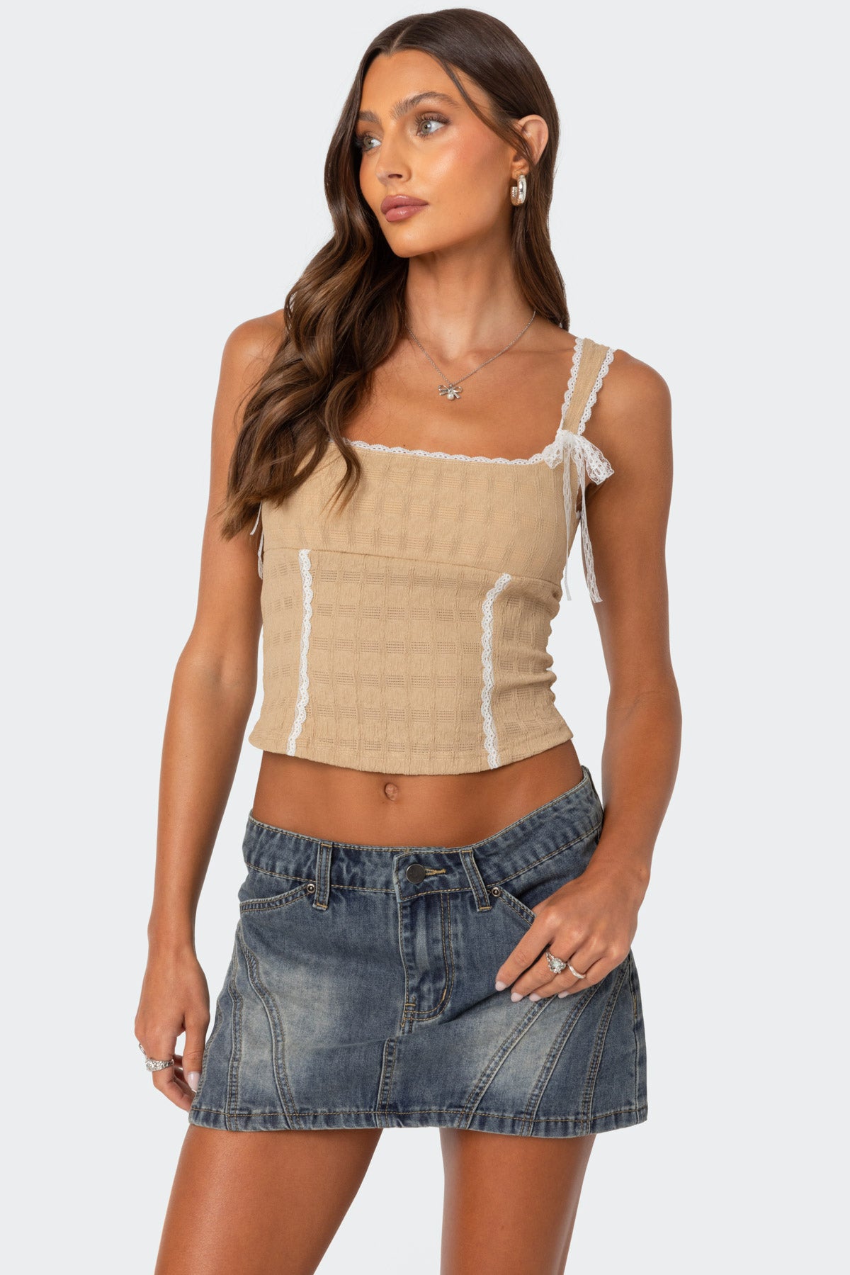 Textured Bustier Top-Milans Time