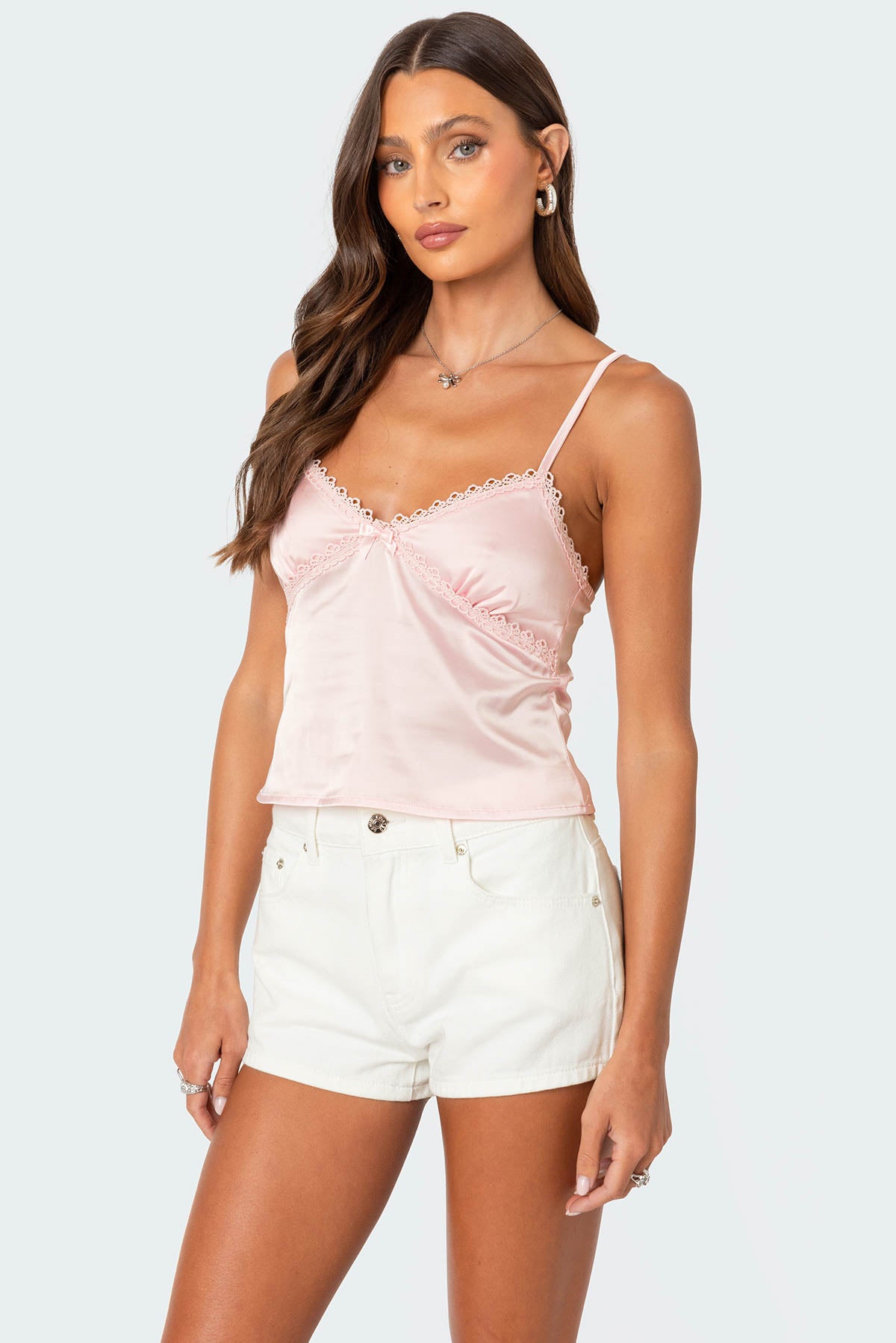 Imani Satin Effect Tank Top-Milans Time