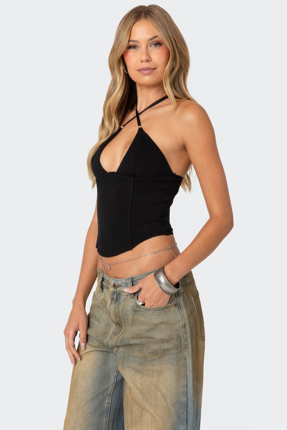 Lou Crossover Beaded Corset-Milans Time