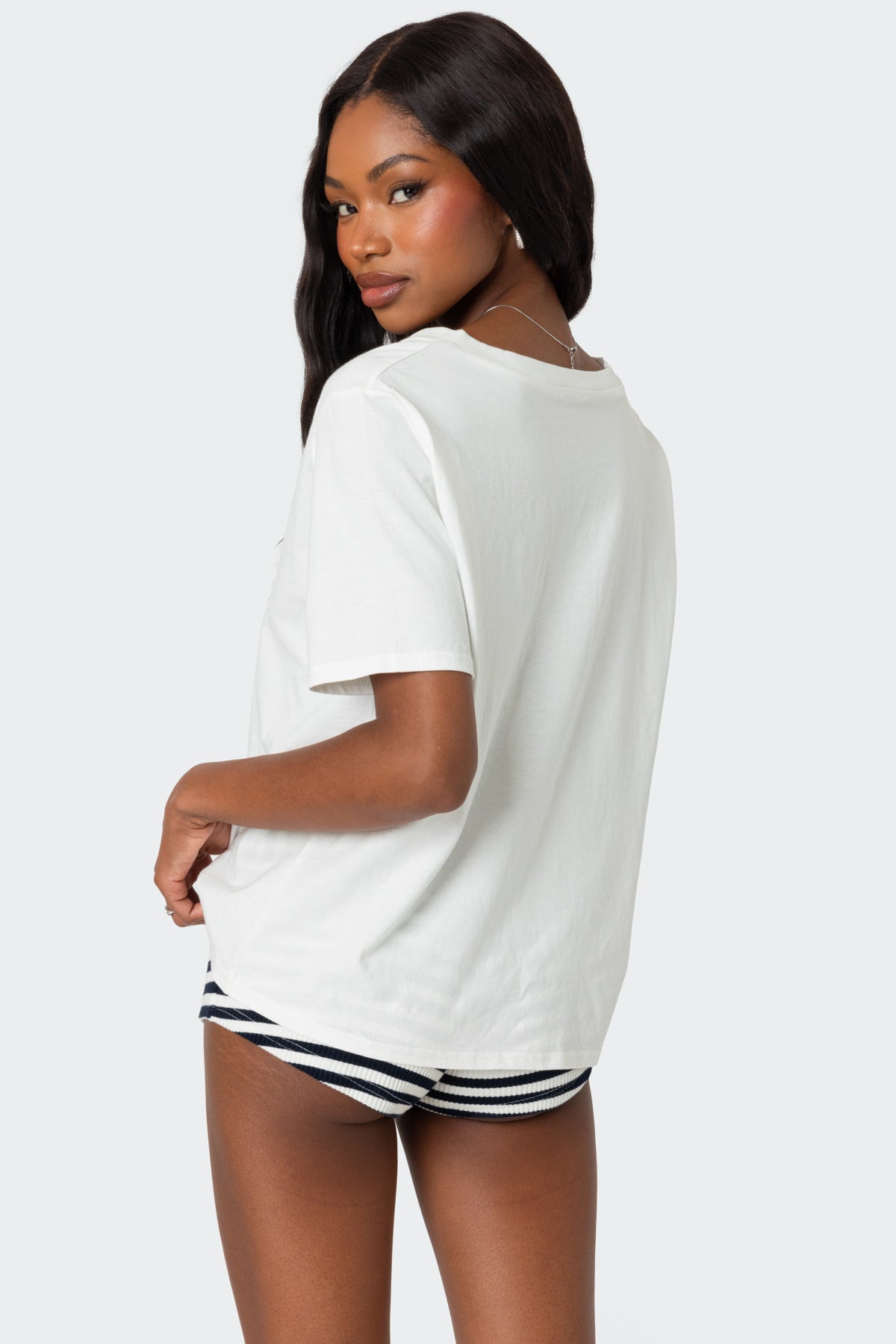 Loose Fit V Neck T Shirt-Milans Time