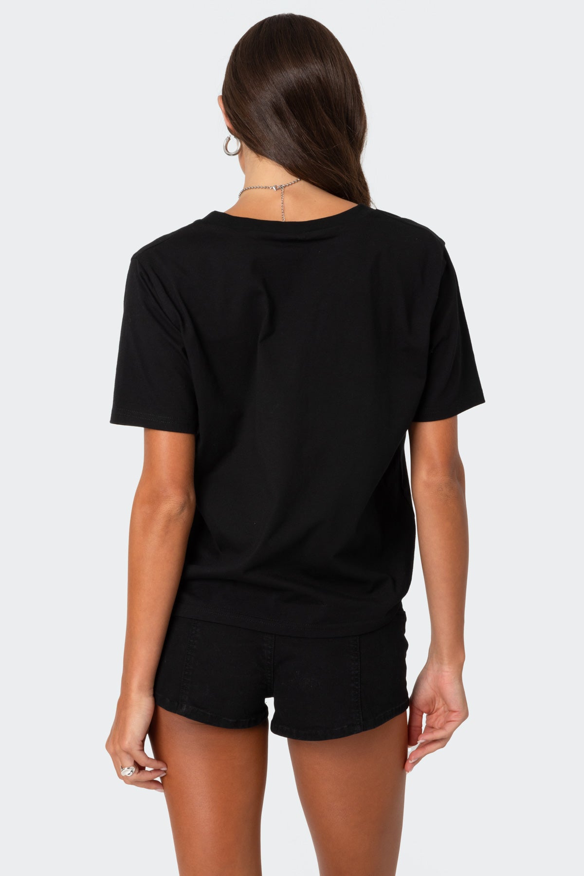 Loose Fit V Neck T Shirt-Milans Time