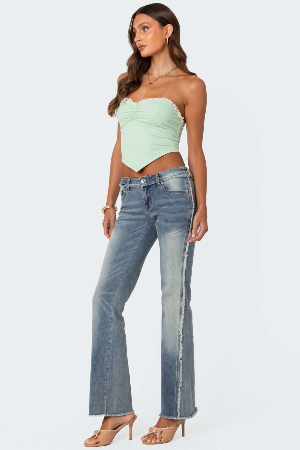 Cinched Strapless Triangle Top-Milans Time