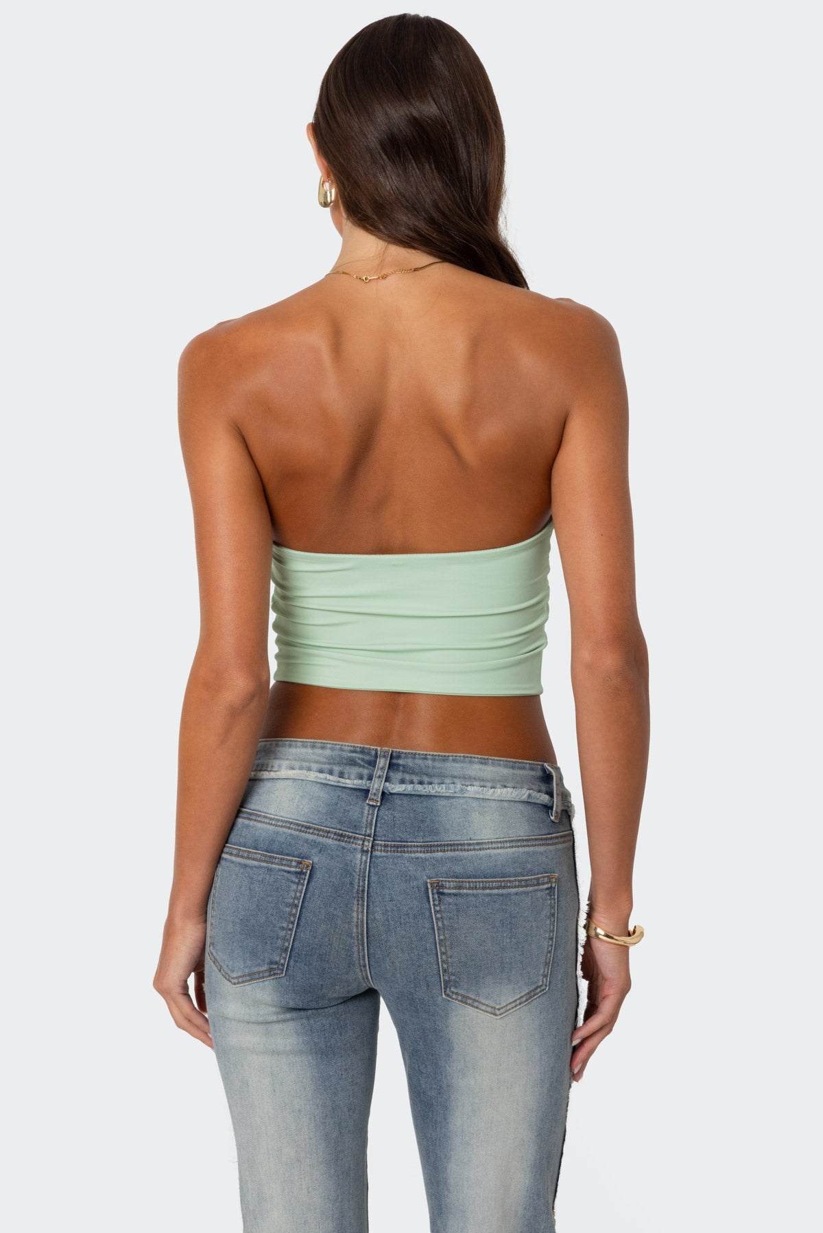 Cinched Strapless Triangle Top-Milans Time
