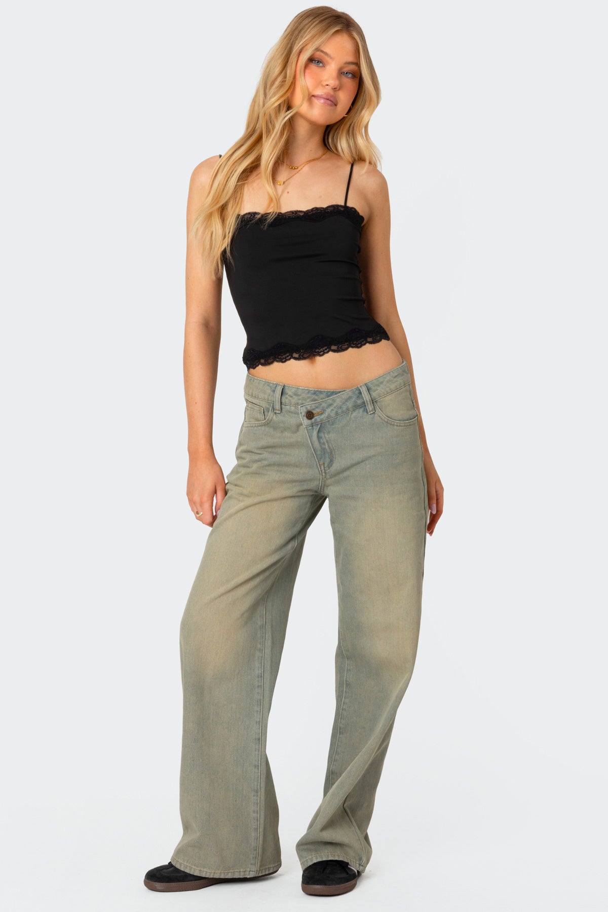 Cruella Lace Trim Tank Top-Milans Time