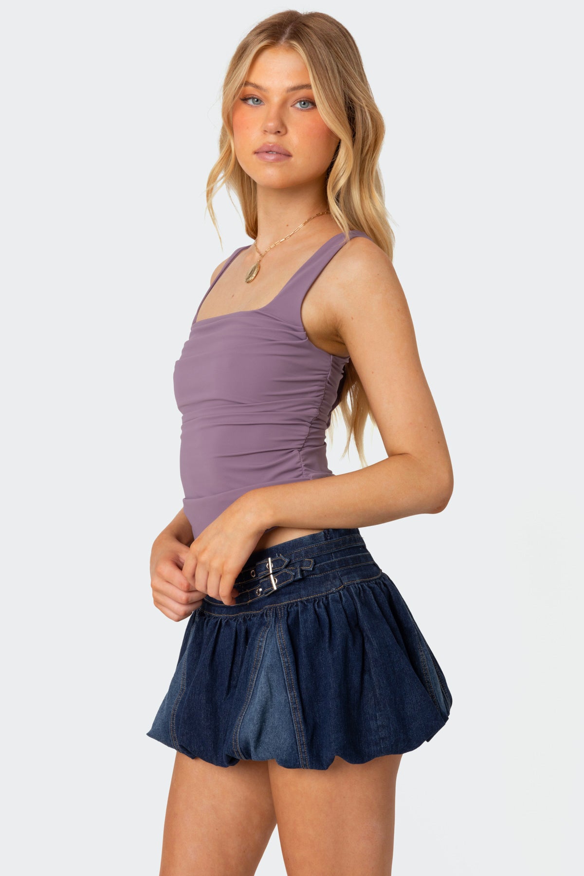 Rio Ruched Square Neck Top-Milans Time