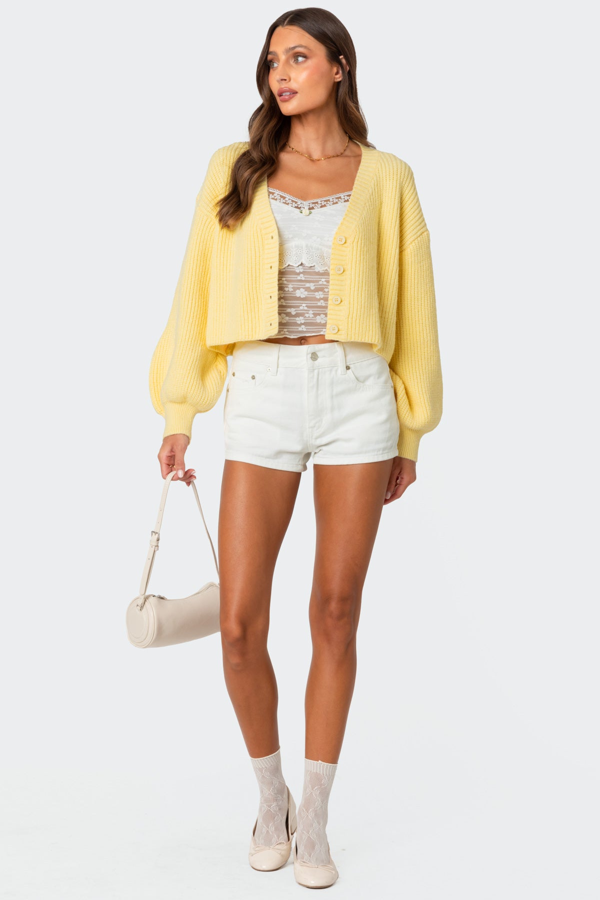 Sabrina Chunky Knit Cropped Cardigan-Milans Time