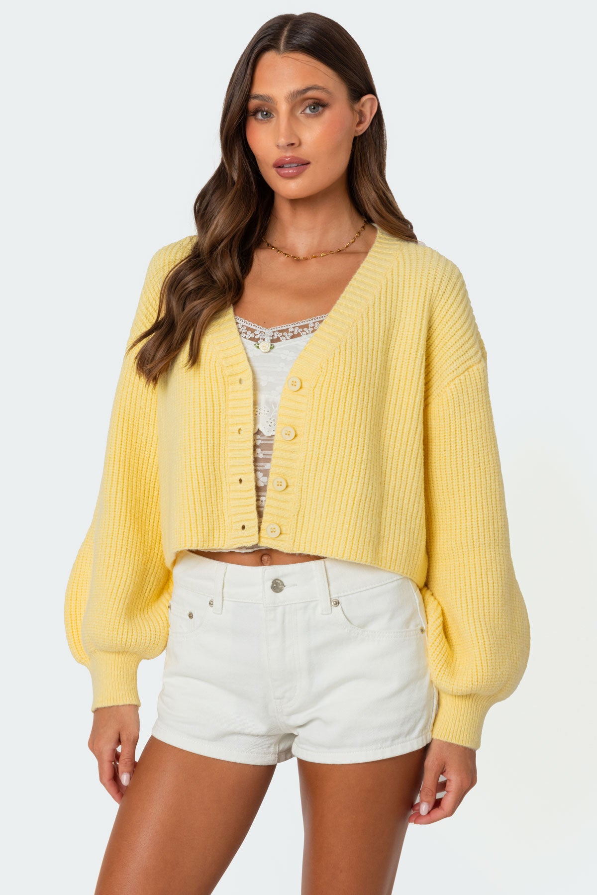 Sabrina Chunky Knit Cropped Cardigan-Milans Time