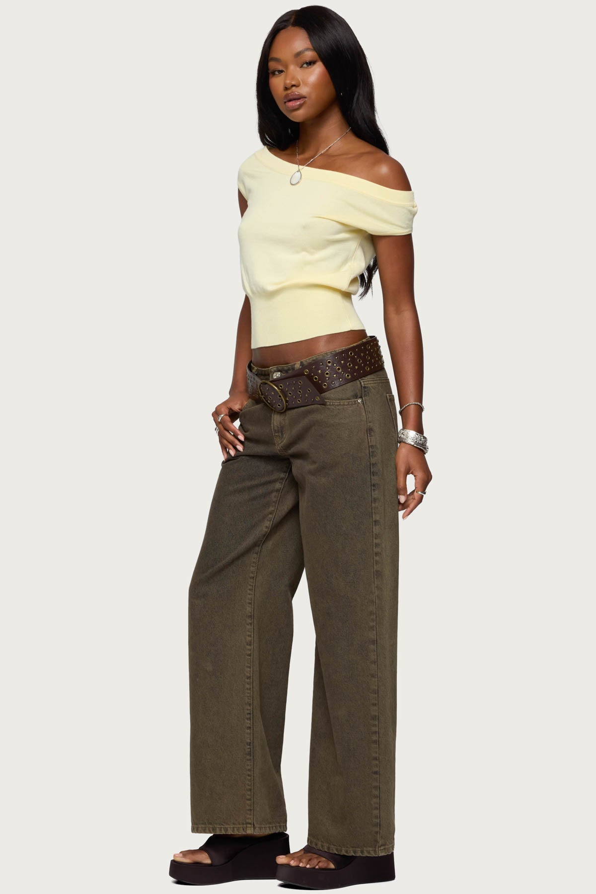 Michaela Off Shoulder Knit Top-Milans Time