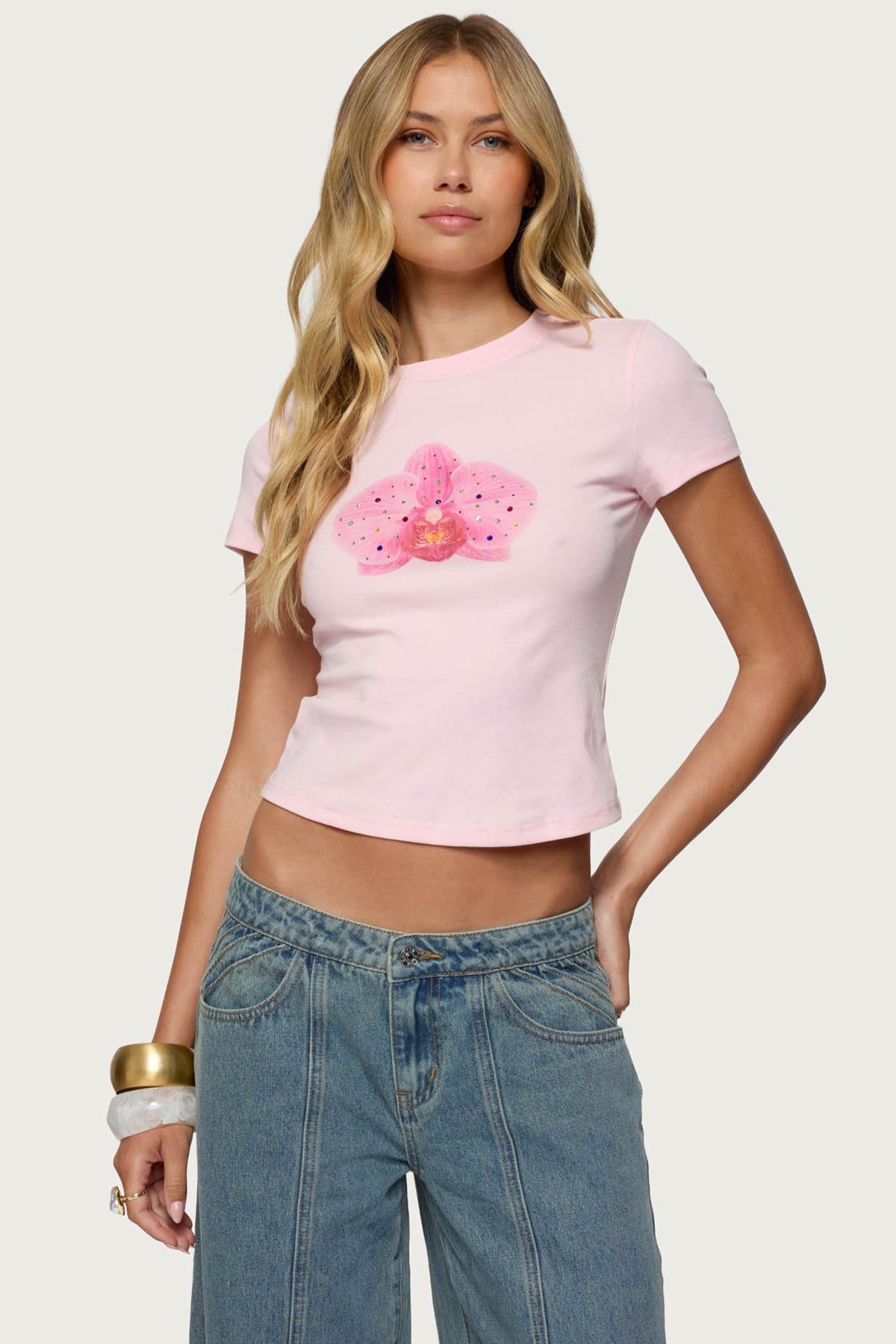 Orchid Gemstone T Shirt-Milans Time
