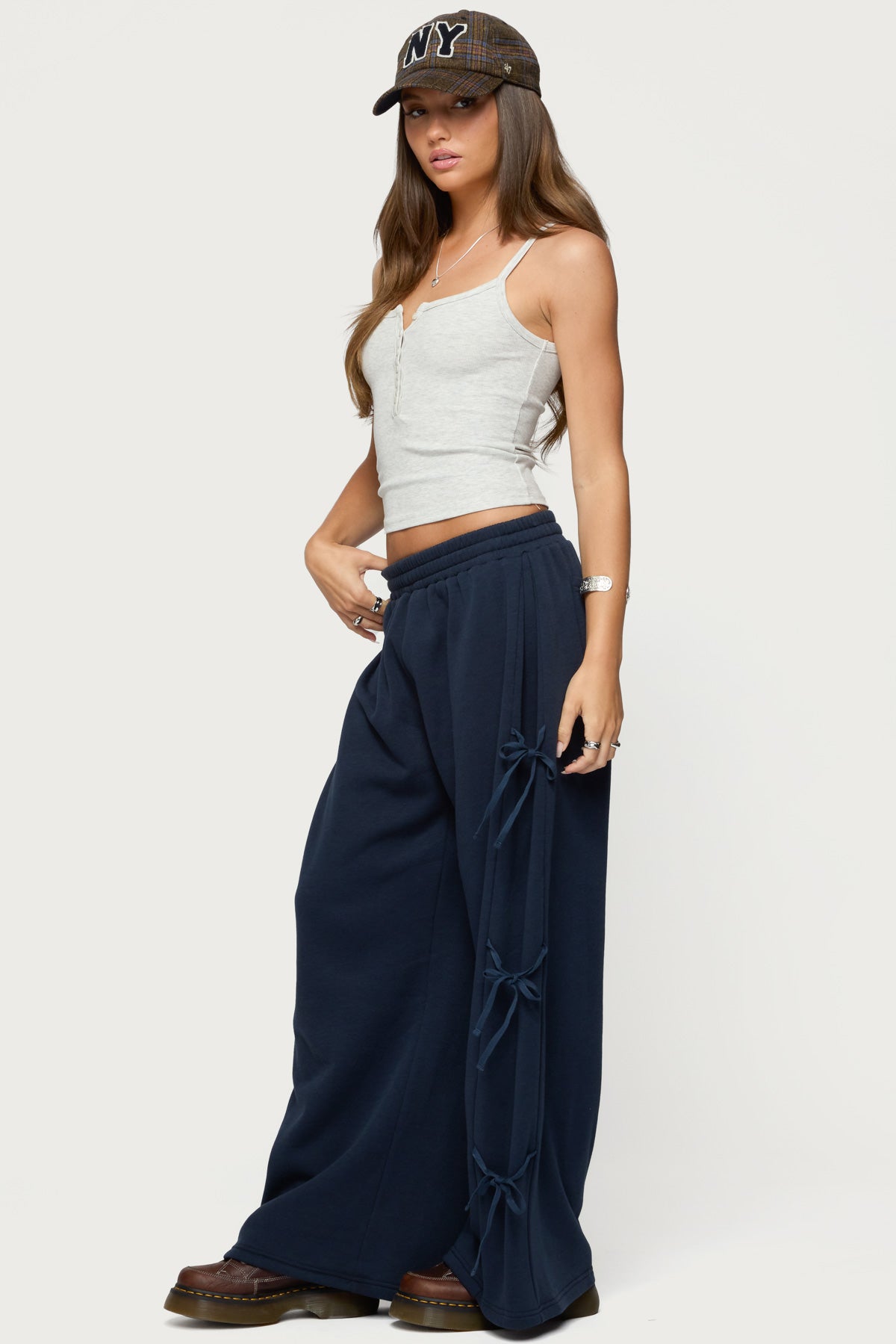 Claudette Baggy Ribbon Sweatpants-Milans Time