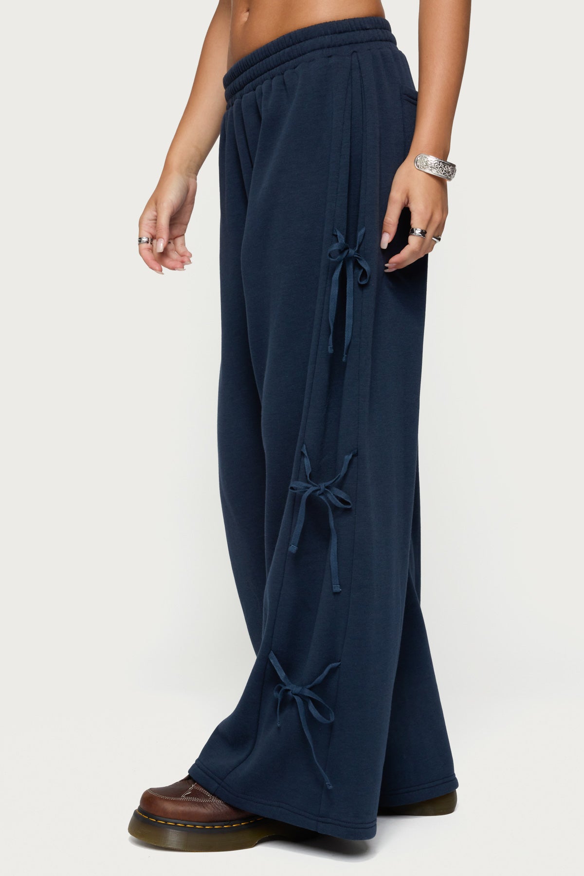 Claudette Baggy Ribbon Sweatpants-Milans Time