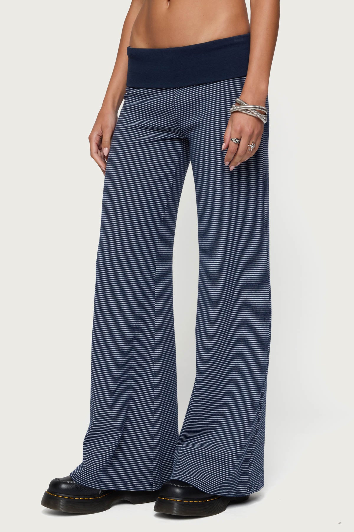 Amarna Striped Fold Over Pants-Milans Time