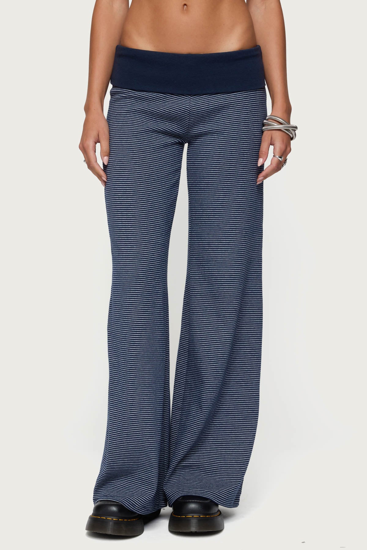 Amarna Striped Fold Over Pants-Milans Time