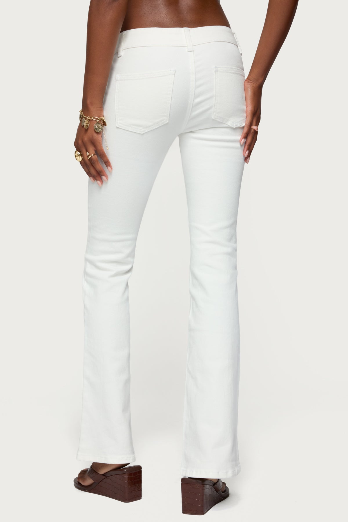 Mattea Low Rise Flared Jeans-Milans Time