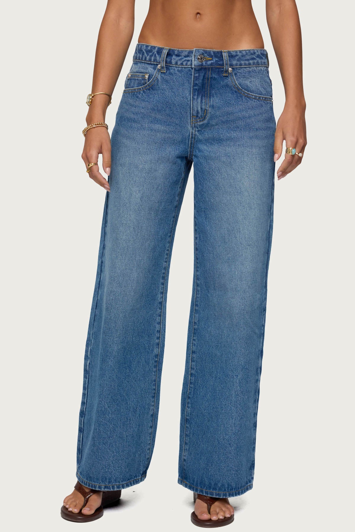 Ery Mid Rise Baggy Jeans-Milans Time