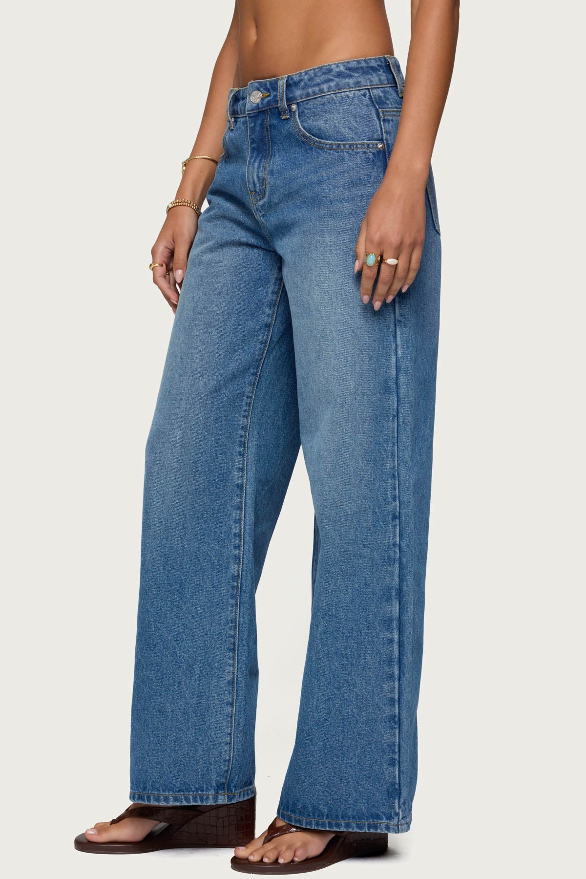 Ery Mid Rise Baggy Jeans-Milans Time
