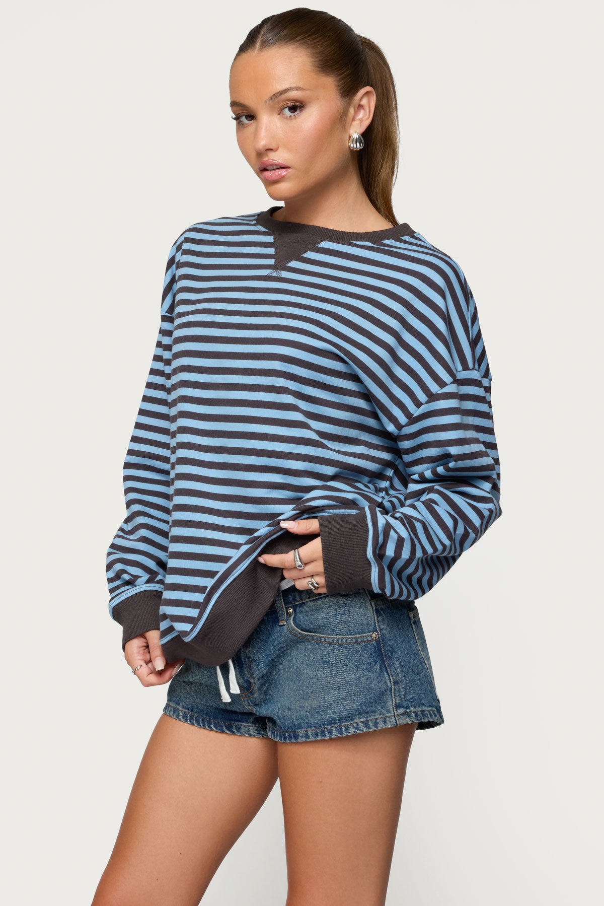 Onda Striped Sweatshirt-Milans Time