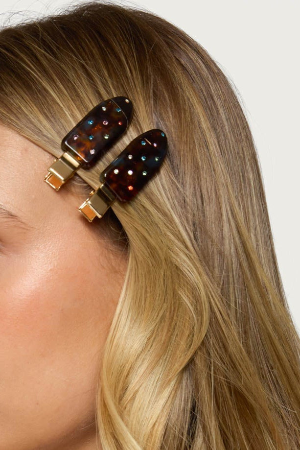 Rhinestone Creaseless Hair Clip Pack-Milans Time