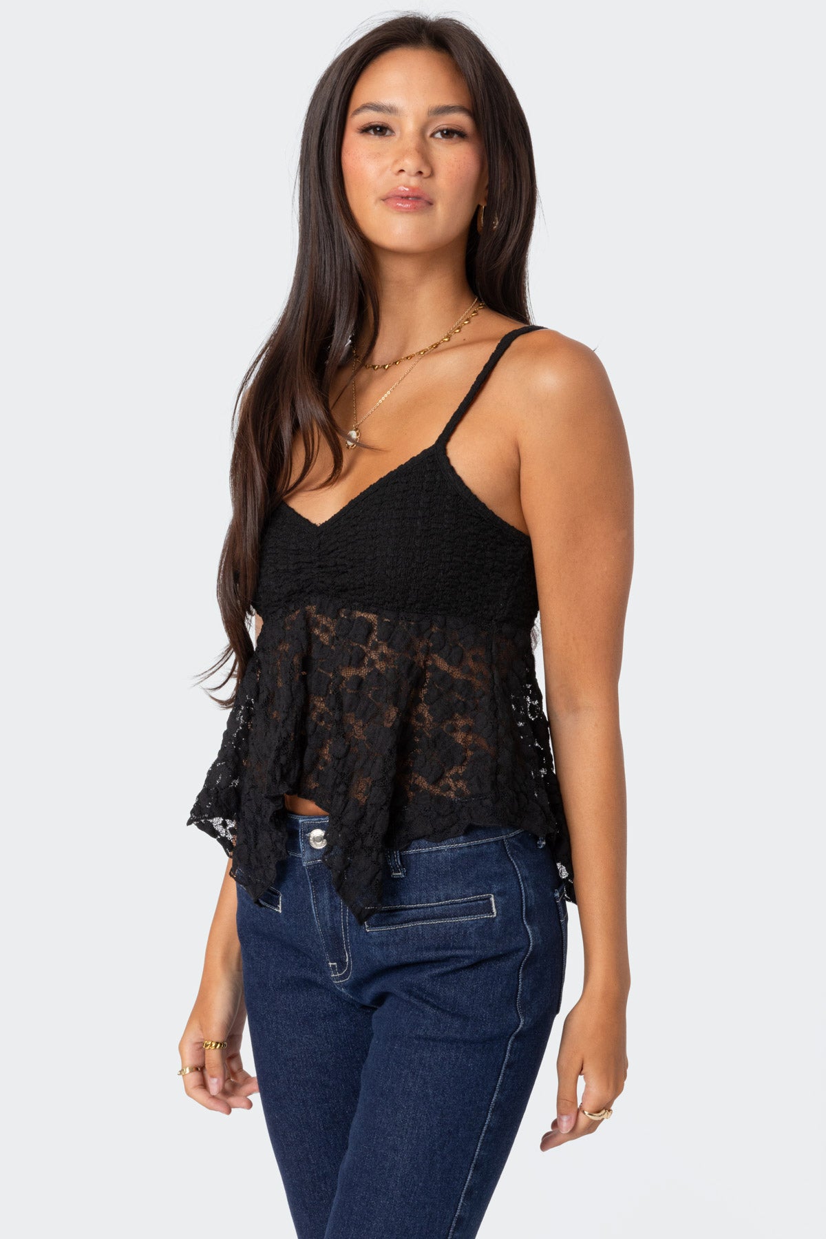 Orchid Sheer Lace Top-Milans Time