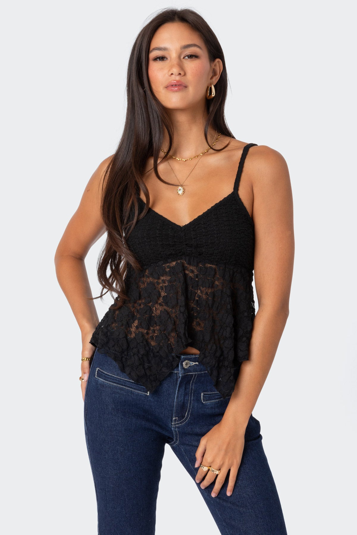 Orchid Sheer Lace Top-Milans Time