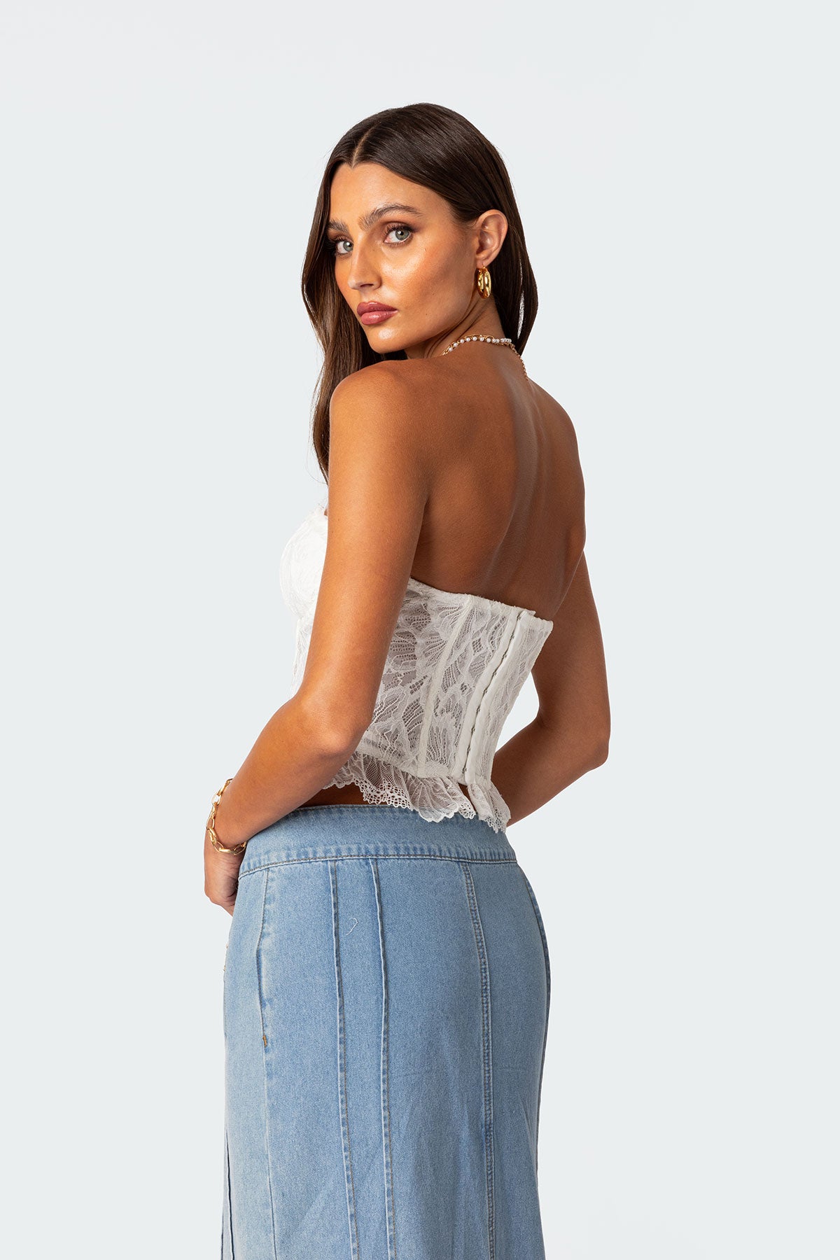 Tea Party Sheer Lace Corset-Milans Time