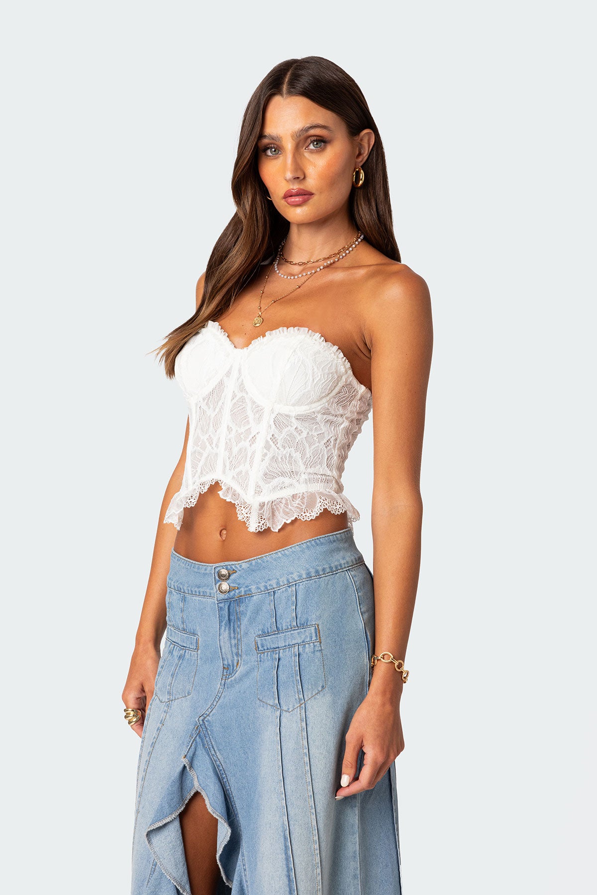 Tea Party Sheer Lace Corset-Milans Time