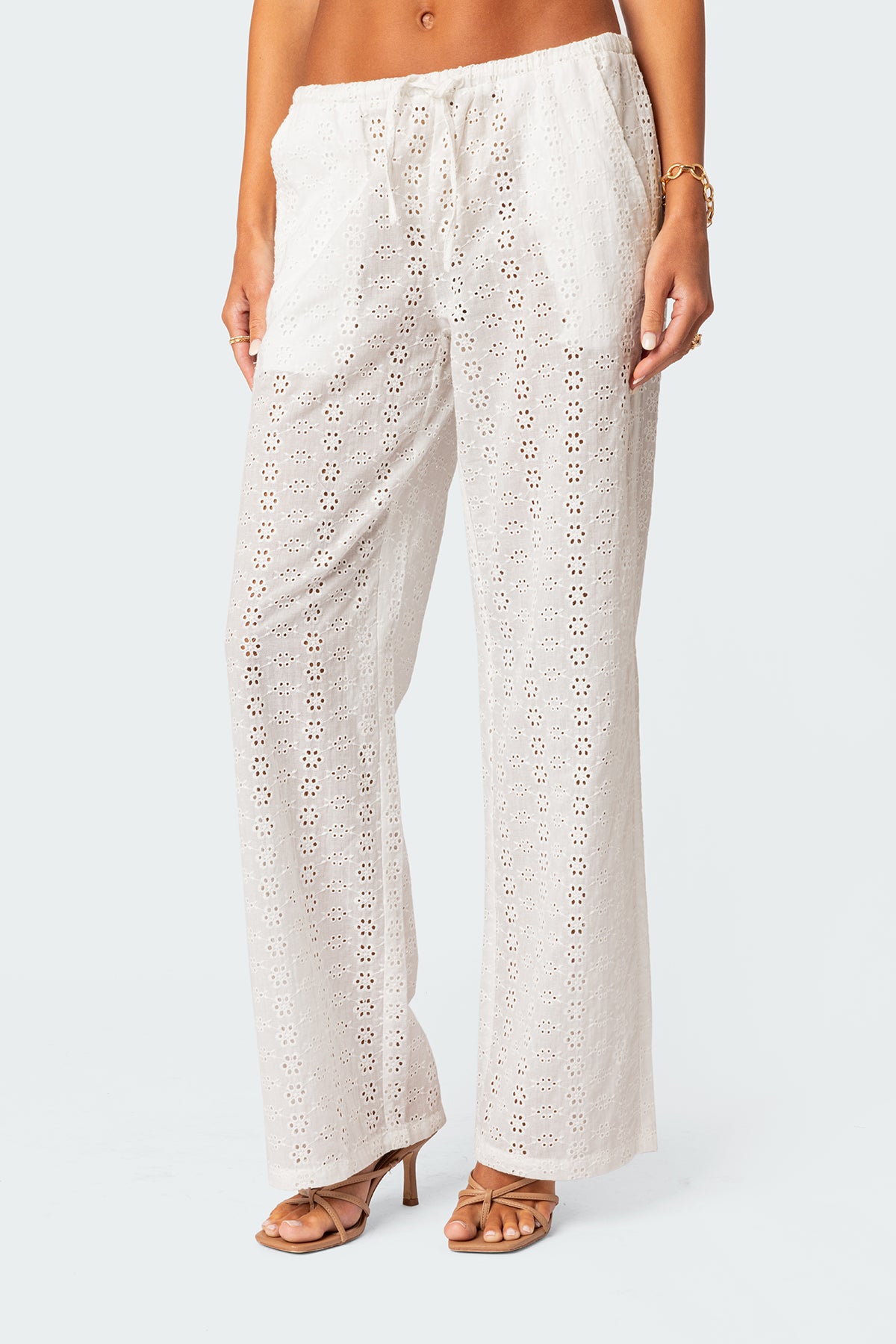 Lemon Lacey Cotton Pants-Milans Time
