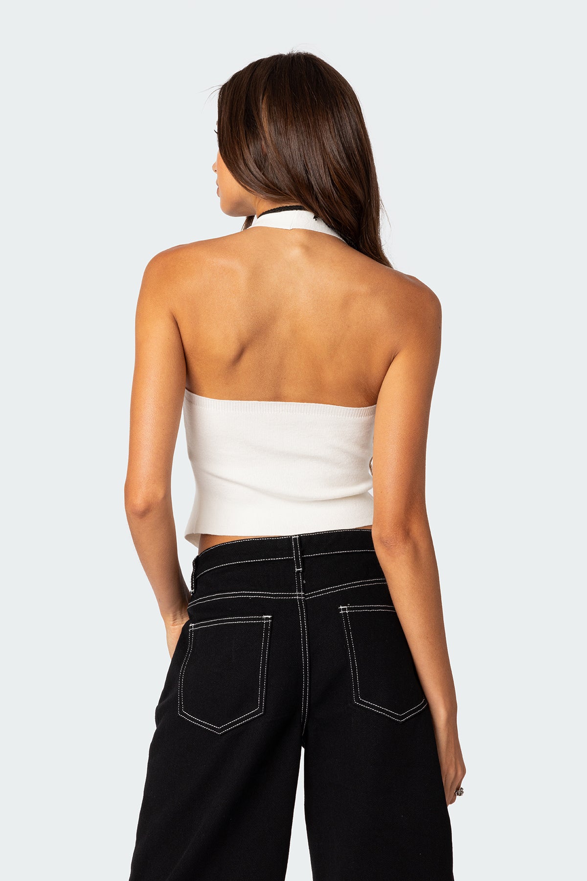 Sculpt Knitted Split Front Top-Milans Time