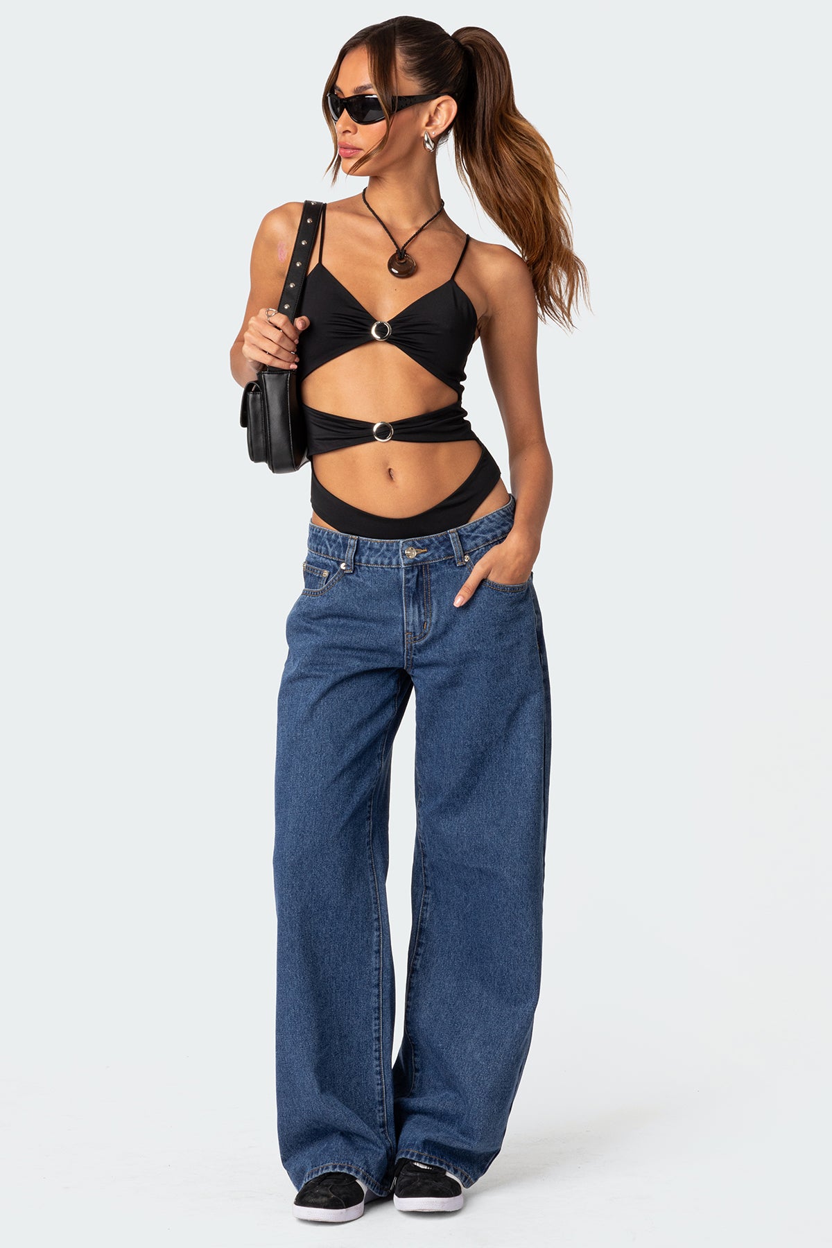 Amethyst Cut Out Bodysuit-Milans Time