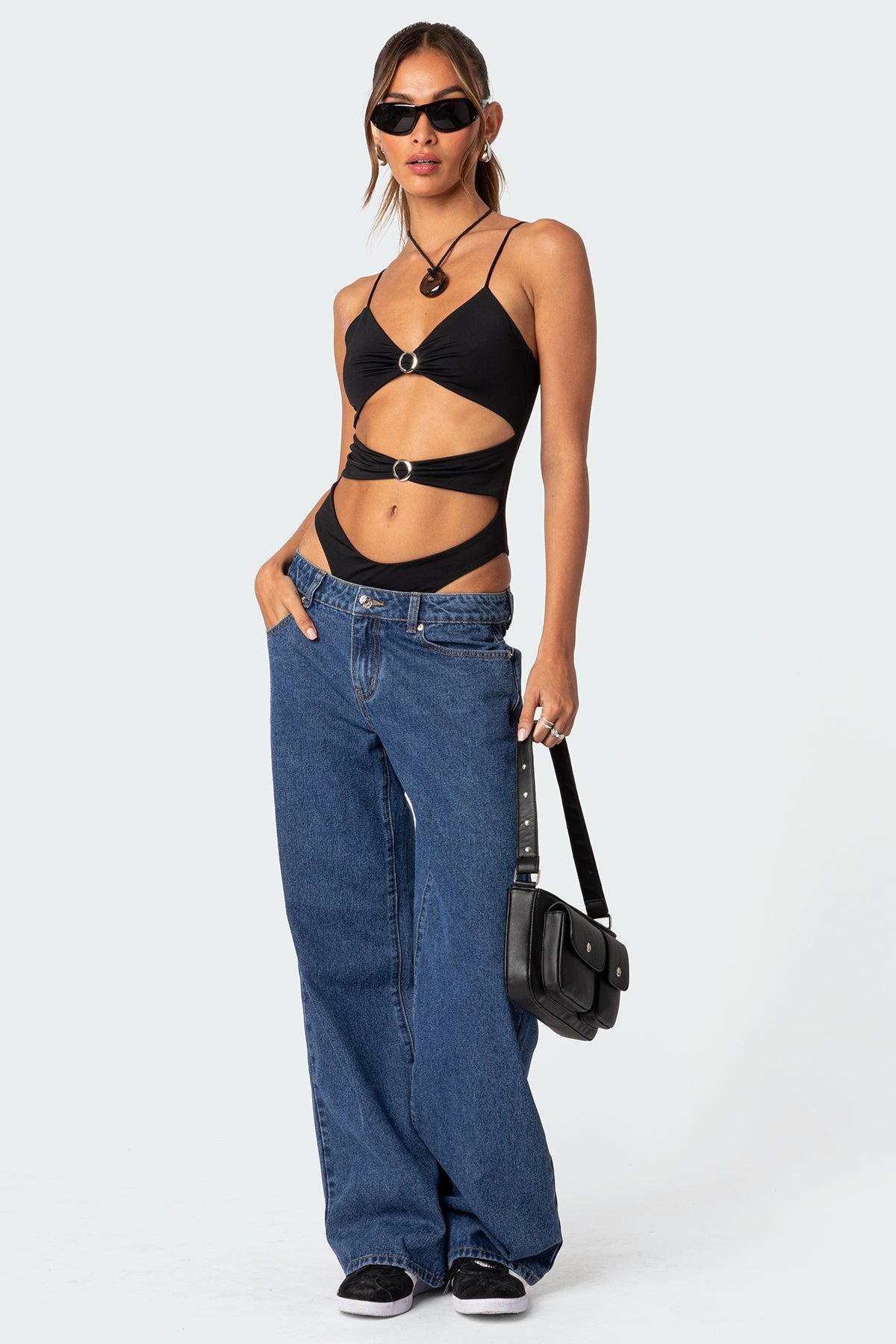 Amethyst Cut Out Bodysuit-Milans Time