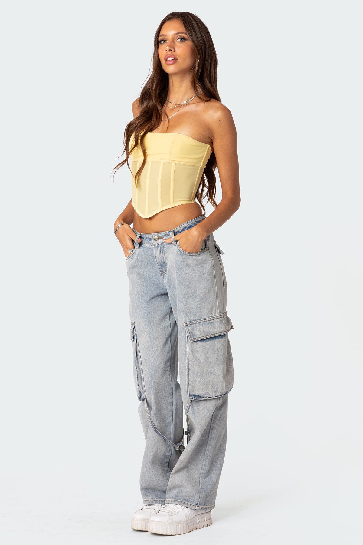 Evangeline Sheer Mesh Corset-Milans Time