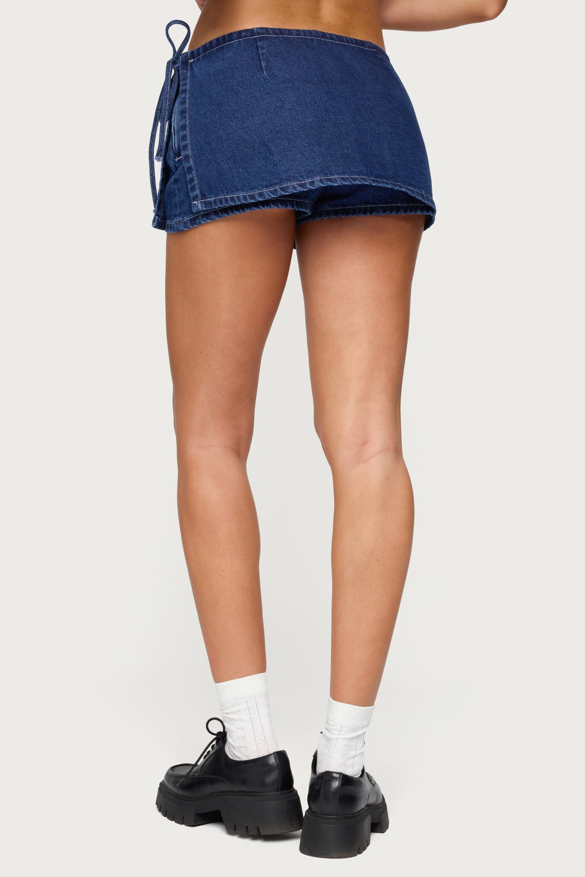 Giselle Wrap Denim Mini Skort-Milans Time