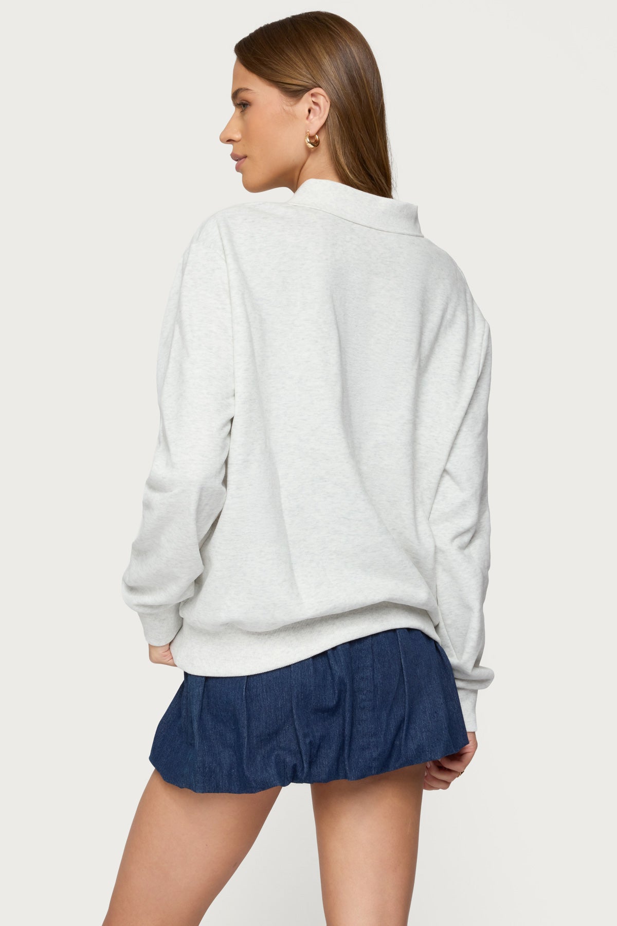 Scholar Oversized Polo Sweatshirt-Milans Time