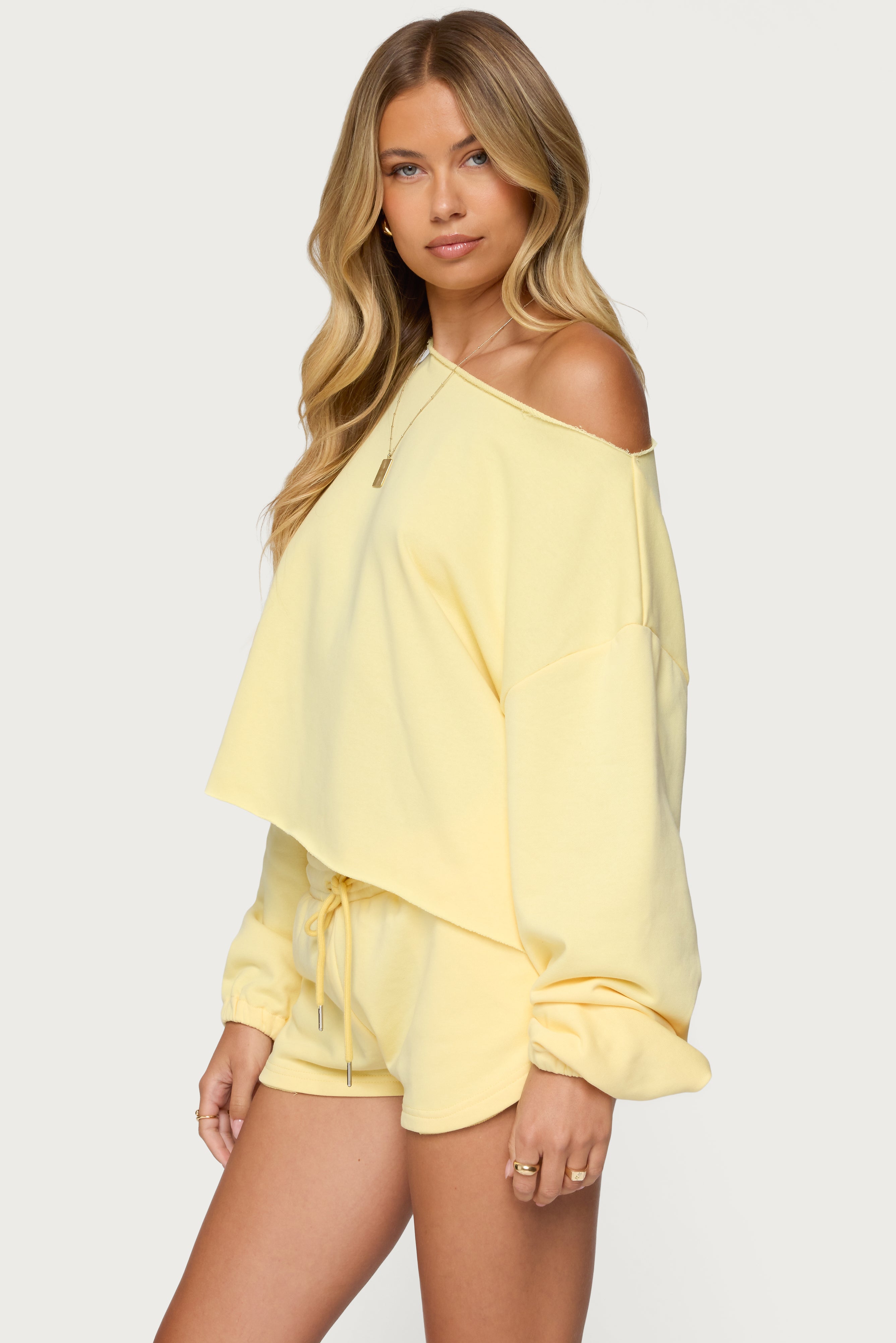 Kordelia Off Shoulder Sweatshirt-Milans Time