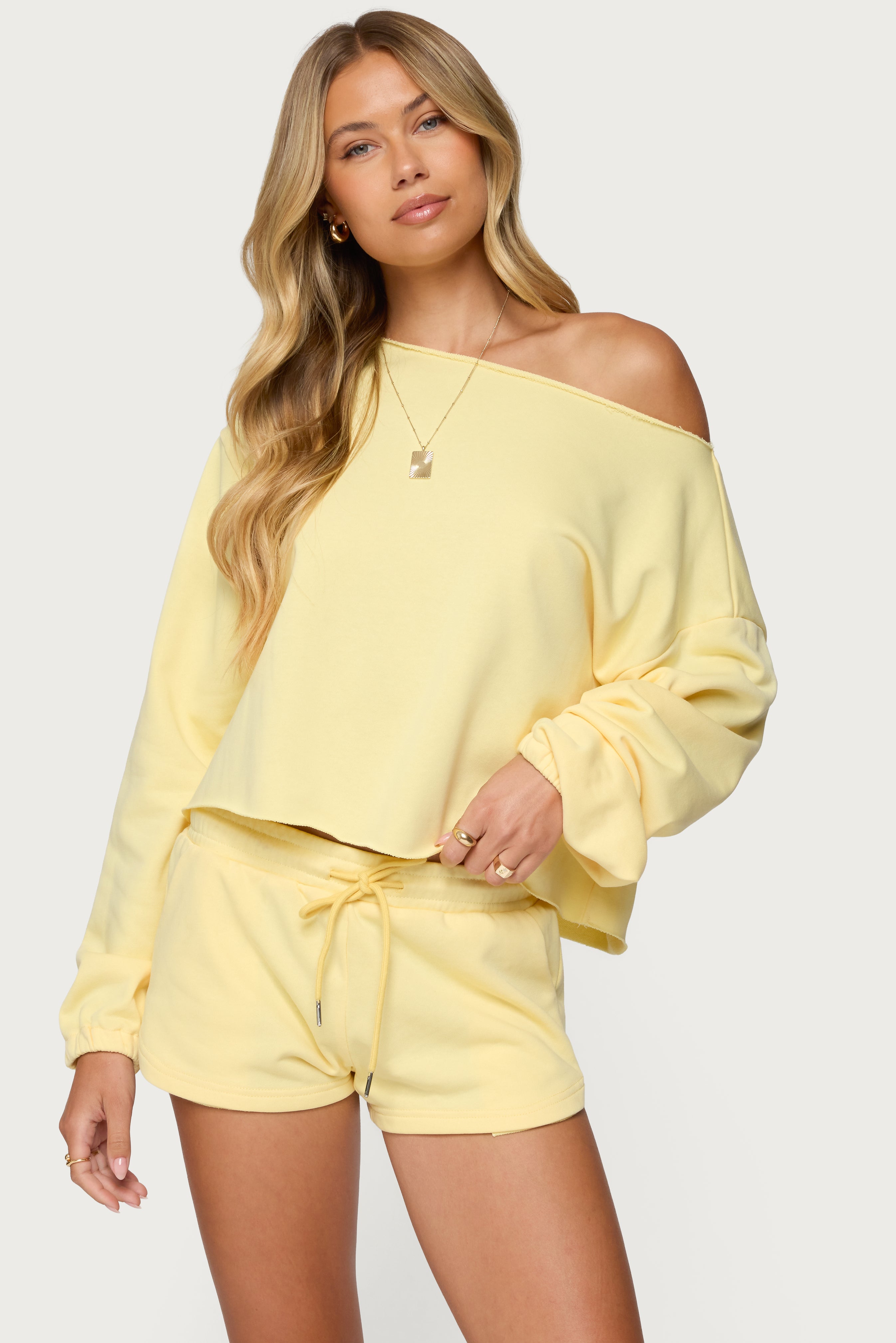 Kordelia Off Shoulder Sweatshirt-Milans Time