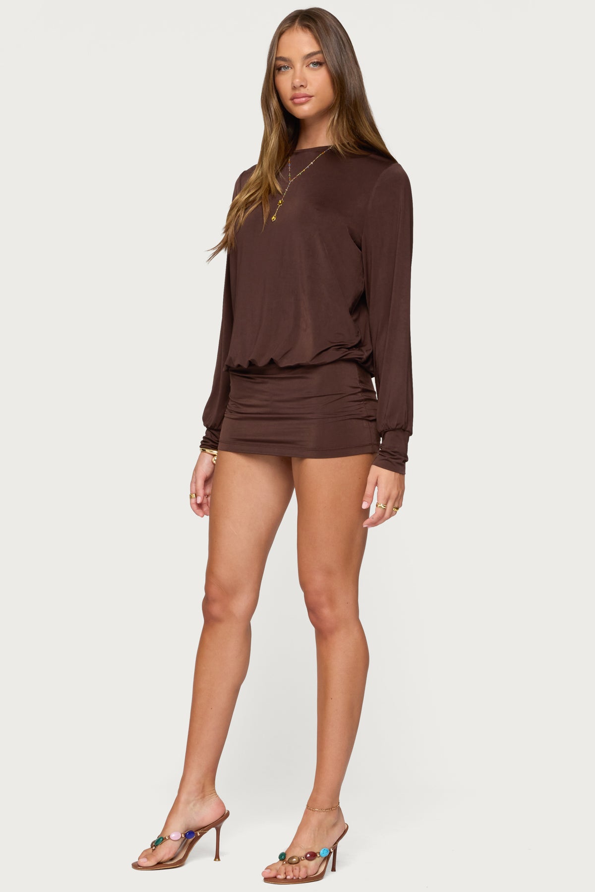 Guilia Backless Long Sleeve Romper-Milans Time