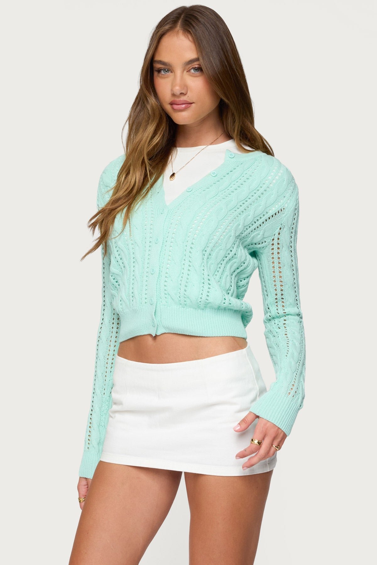 Haisley Cable Knit Cardigan-Milans Time
