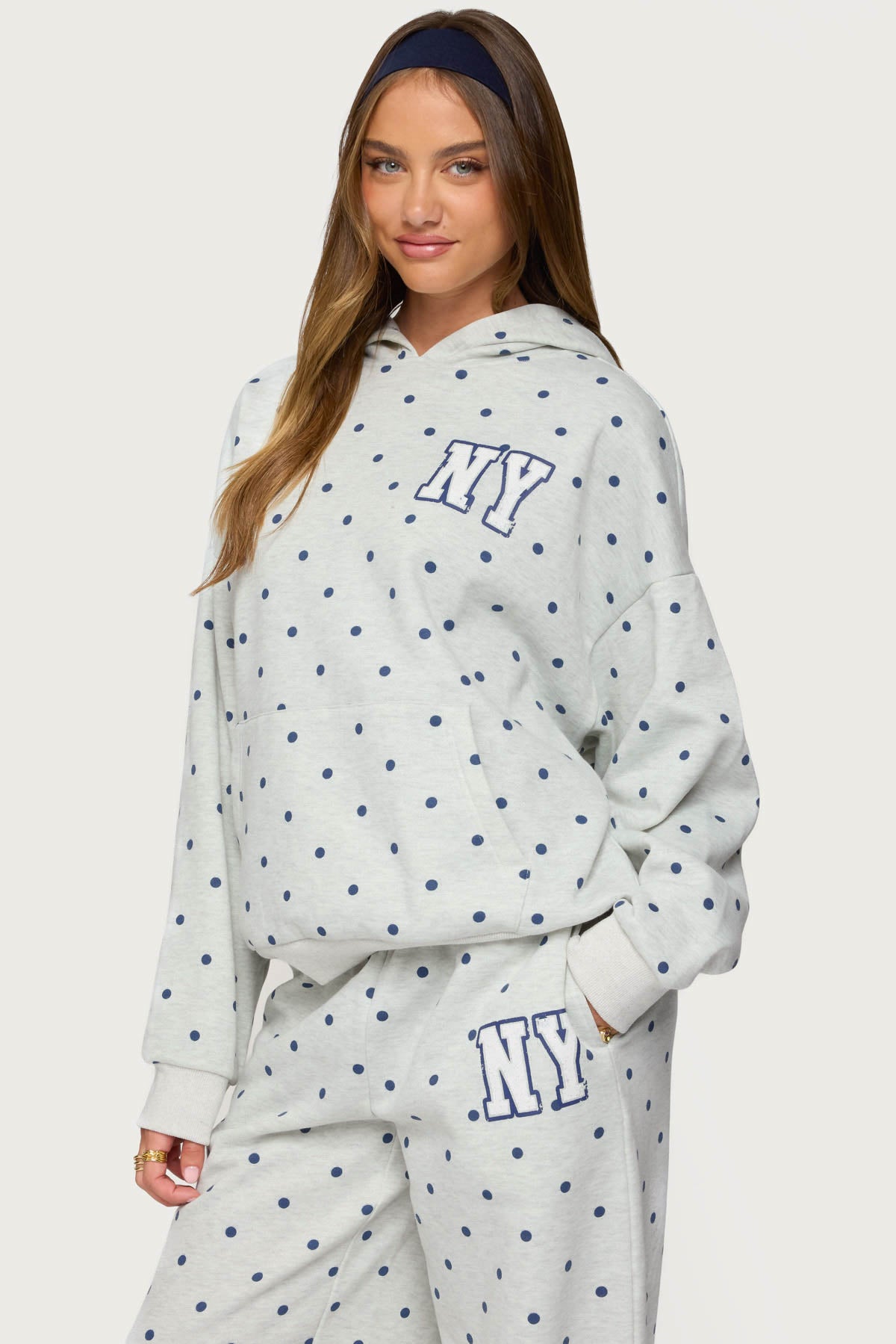 NY Babe Polka Dot Hoodie-Milans Time