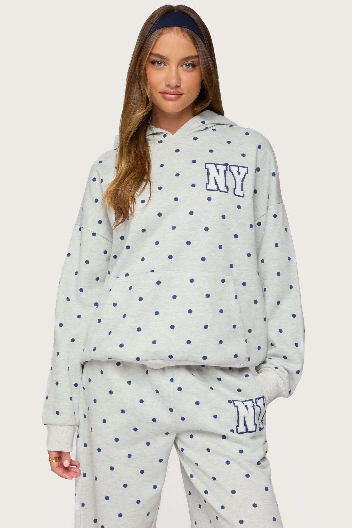NY Babe Polka Dot Hoodie-Milans Time