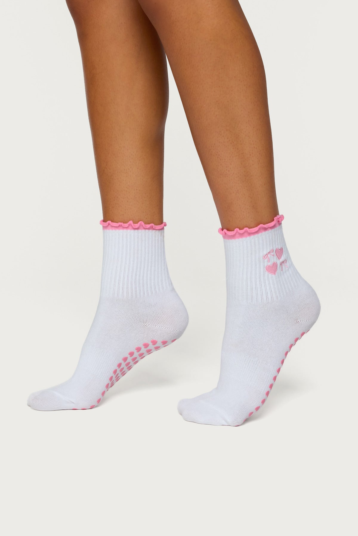 Heart & Bow Pilates Socks-Milans Time