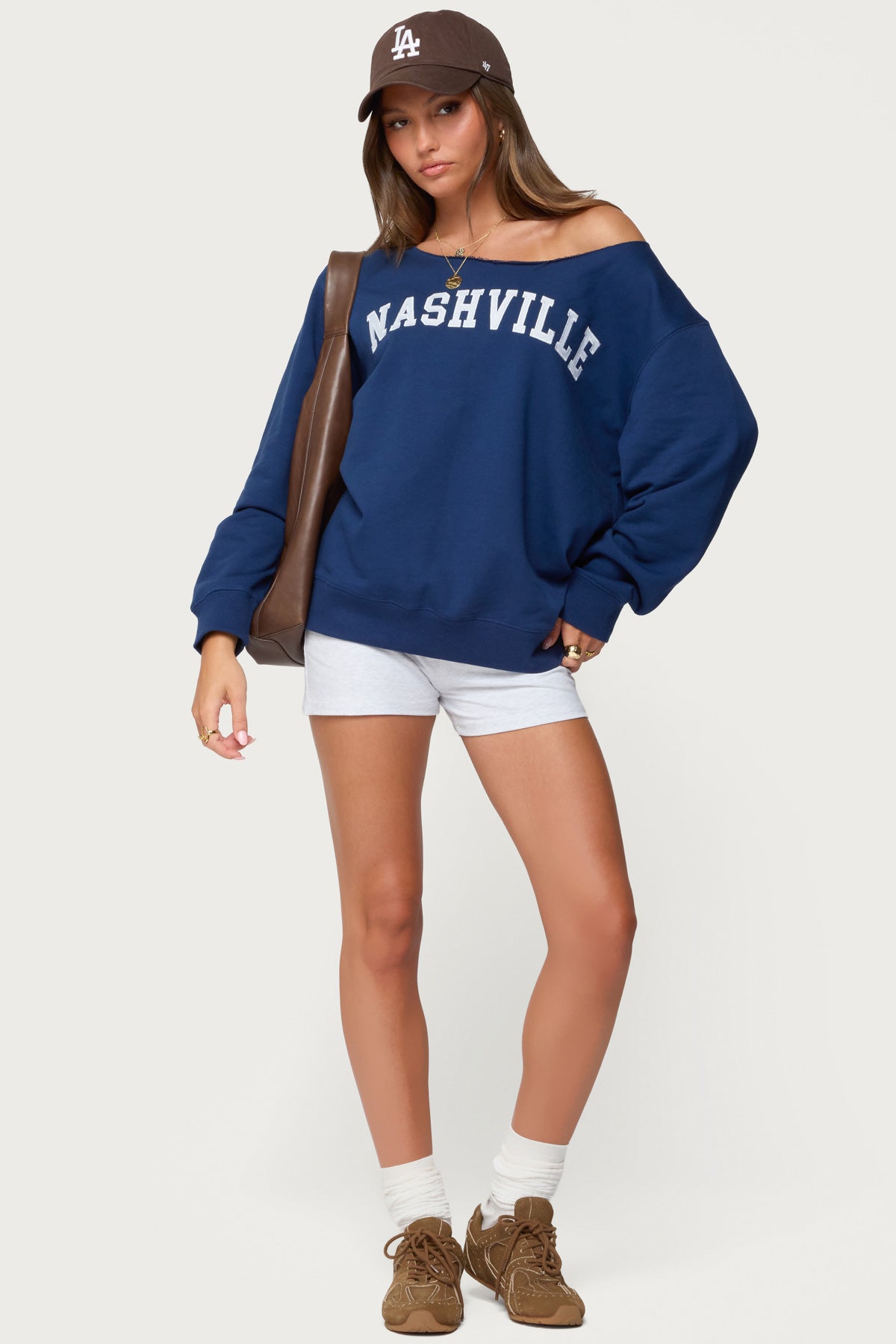 Nashville Oversized Wide Neck Sweatshirt-Milans Time