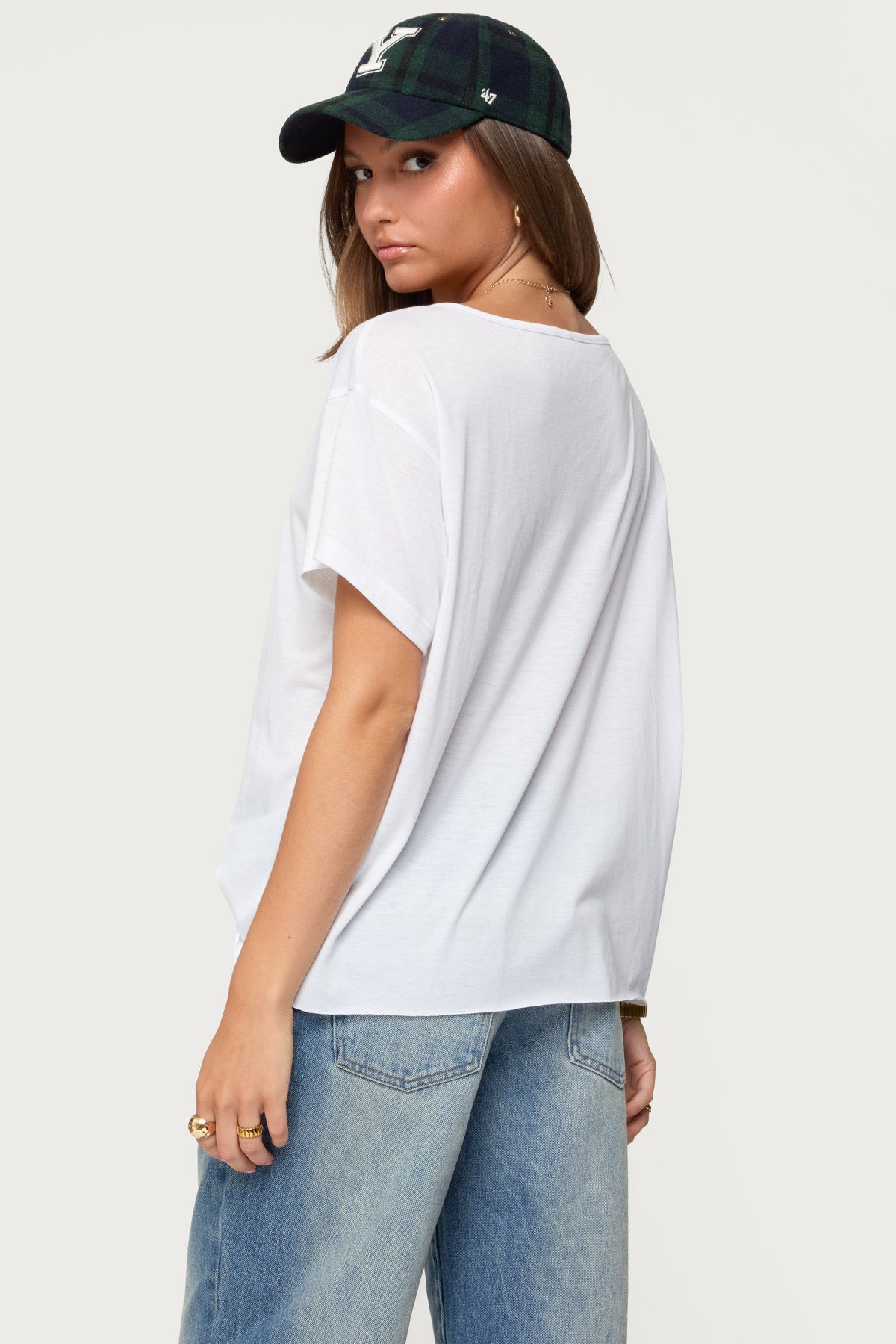 Sonora Oversized V Neck T Shirt-Milans Time