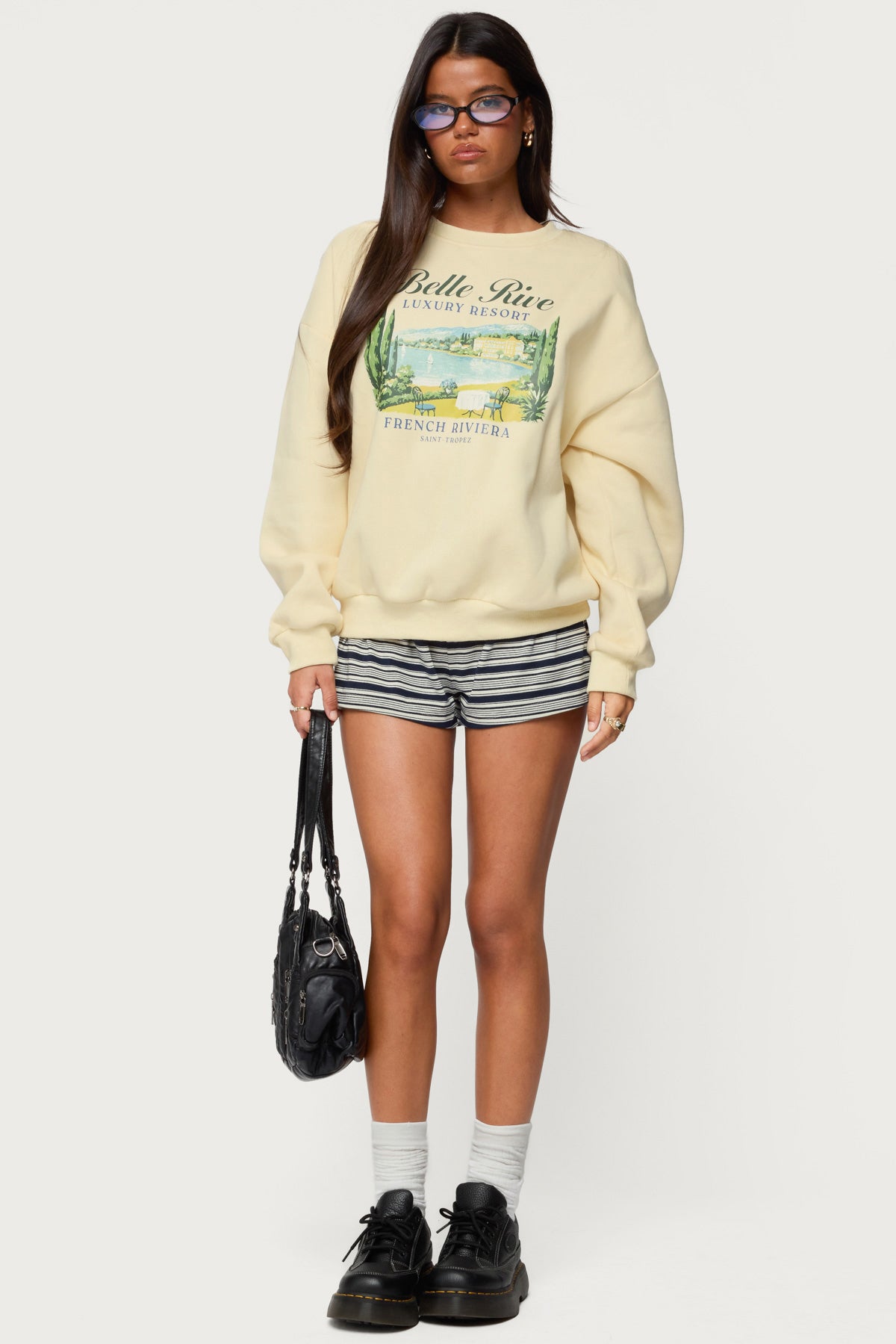 French Riviera Oversized Sweatshirt-Milans Time