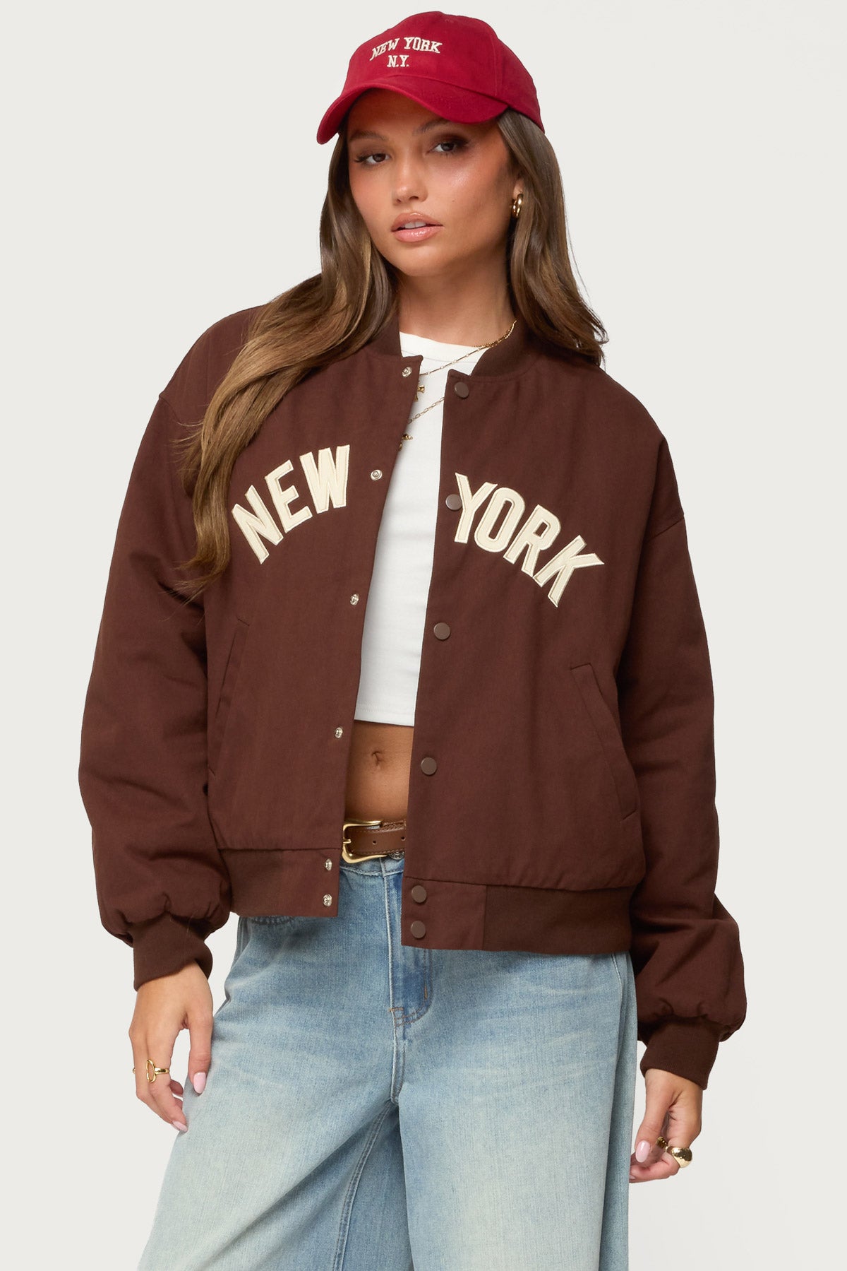 Big Apple Oversized Bomber Jacket-Milans Time